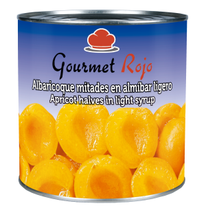 GOURMET ROJO - ALBARICOQUE MITADES EN ALMIBAR LIGERO - HORTAMED